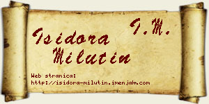 Isidora Milutin vizit kartica